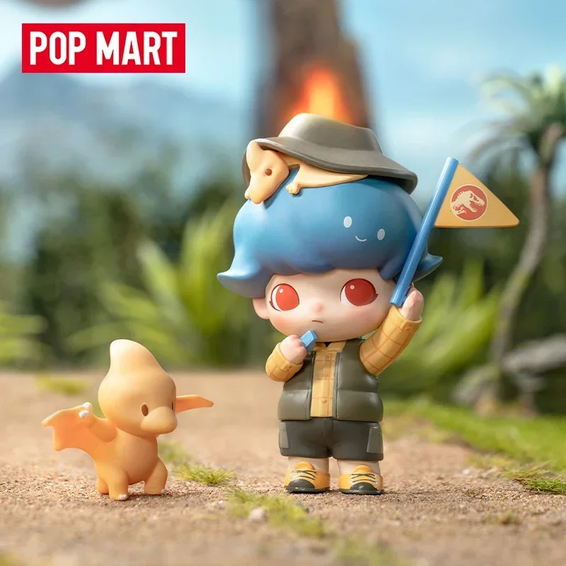 POP MART DIMOO Jurassic World Series Blind Box Toys Kawaii Anime Action Figure Surprise Mystery Box Dolls Girls Gift