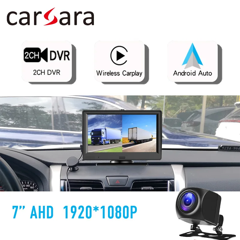 

AHD 1080P CarPlay DVR Recorder Monitor 7 Inch IPS Screen for Car Truck Bus SUV Pickup Taxi Lorry Van With BT Mirrorlink AirPlay