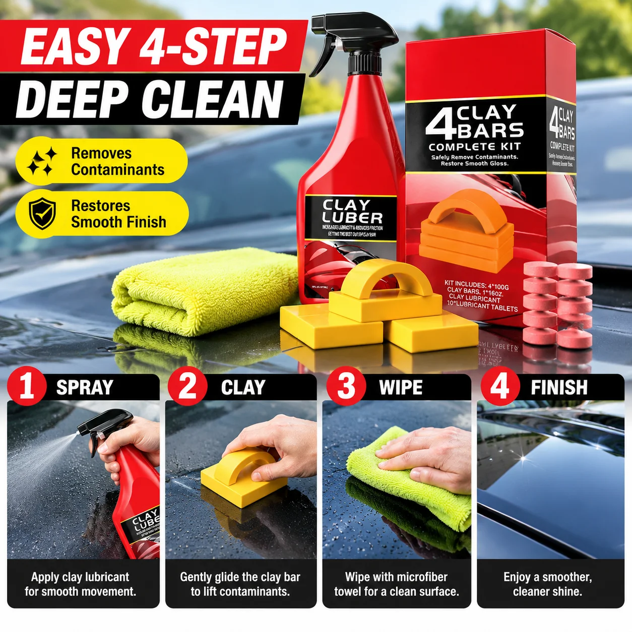 Kit de argila para limpeza pro - Clay Bar Lubricant avaliação e preço