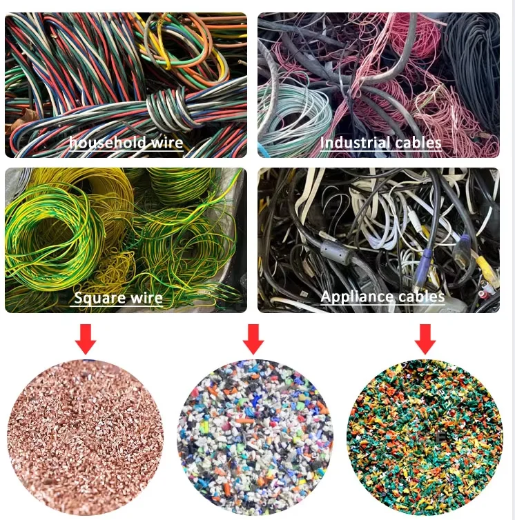 Il piccolo mini cavo di scarto del granulatore di rame ricicla la macchina separatore di rottami del frantoio 5.2kw