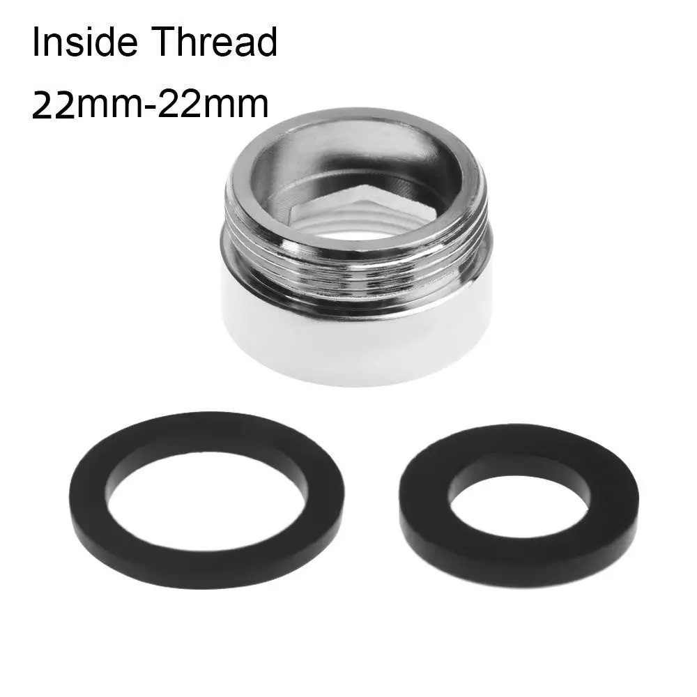 

New 18/20/22/24mm To 22mm Water Filter Adapter With Washer Metal Faucet Adapter Set Tap Aerator Connector Bathroom