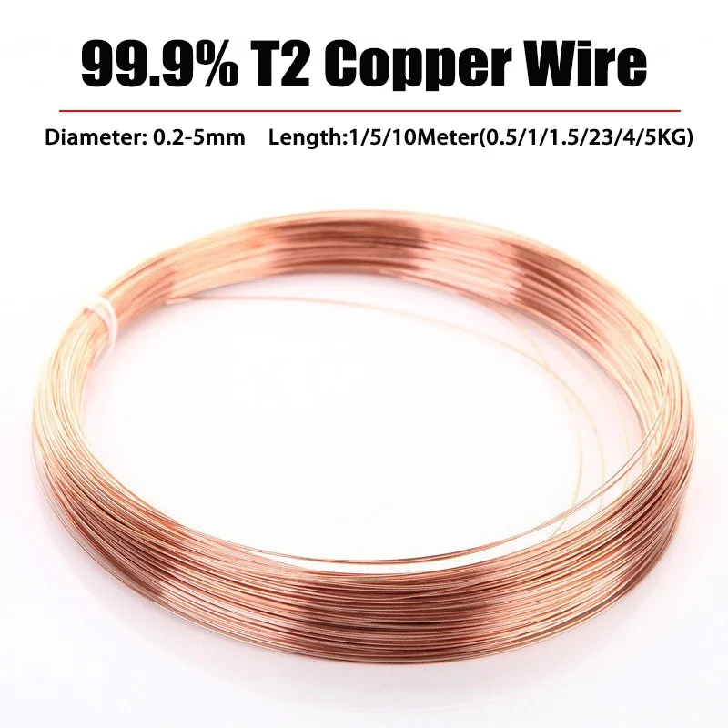 Picture 3: T2 Copper Solid Wire High Hardness Brass Round Bar 0.2-5mm High Quality Copper Wire for Processing Welding Conductive Connection
