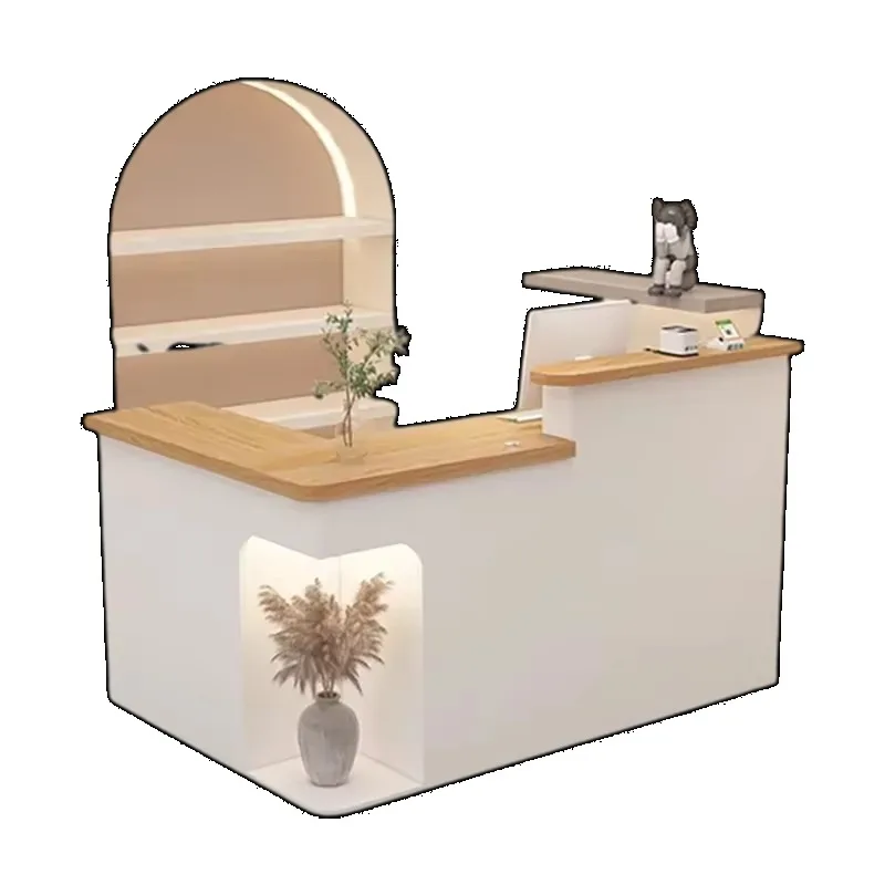 Bar Modern Reception Desk Tall Cabinet Lights Office Table Reception Desk Commercial Cashier Mostrador Garden Furniture Sets