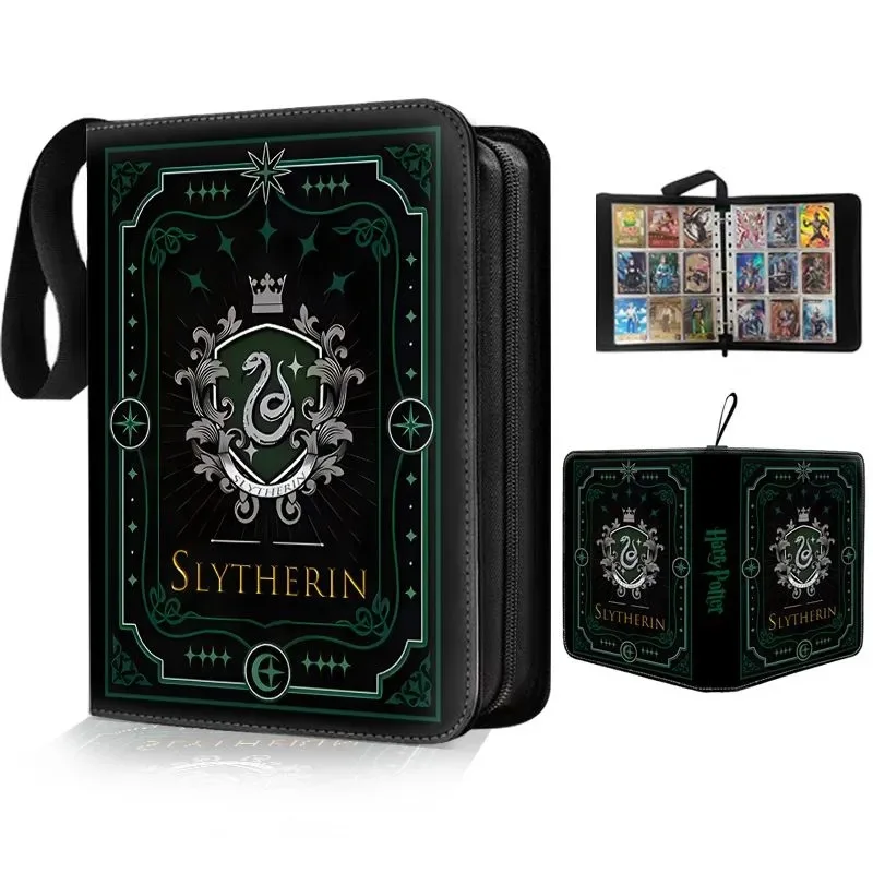 Harry Potter Card Book  Binder Album Holder Collcetion Card 900pcs Card Holder 9 Grid PU Gold Stamping Folder Toy Gift