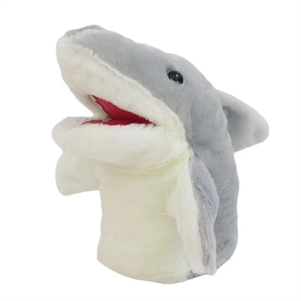 Marionnette requin au beurre à la main pour parent et enfant, animal en peluche coule, jouet de dessin animé pour enfants