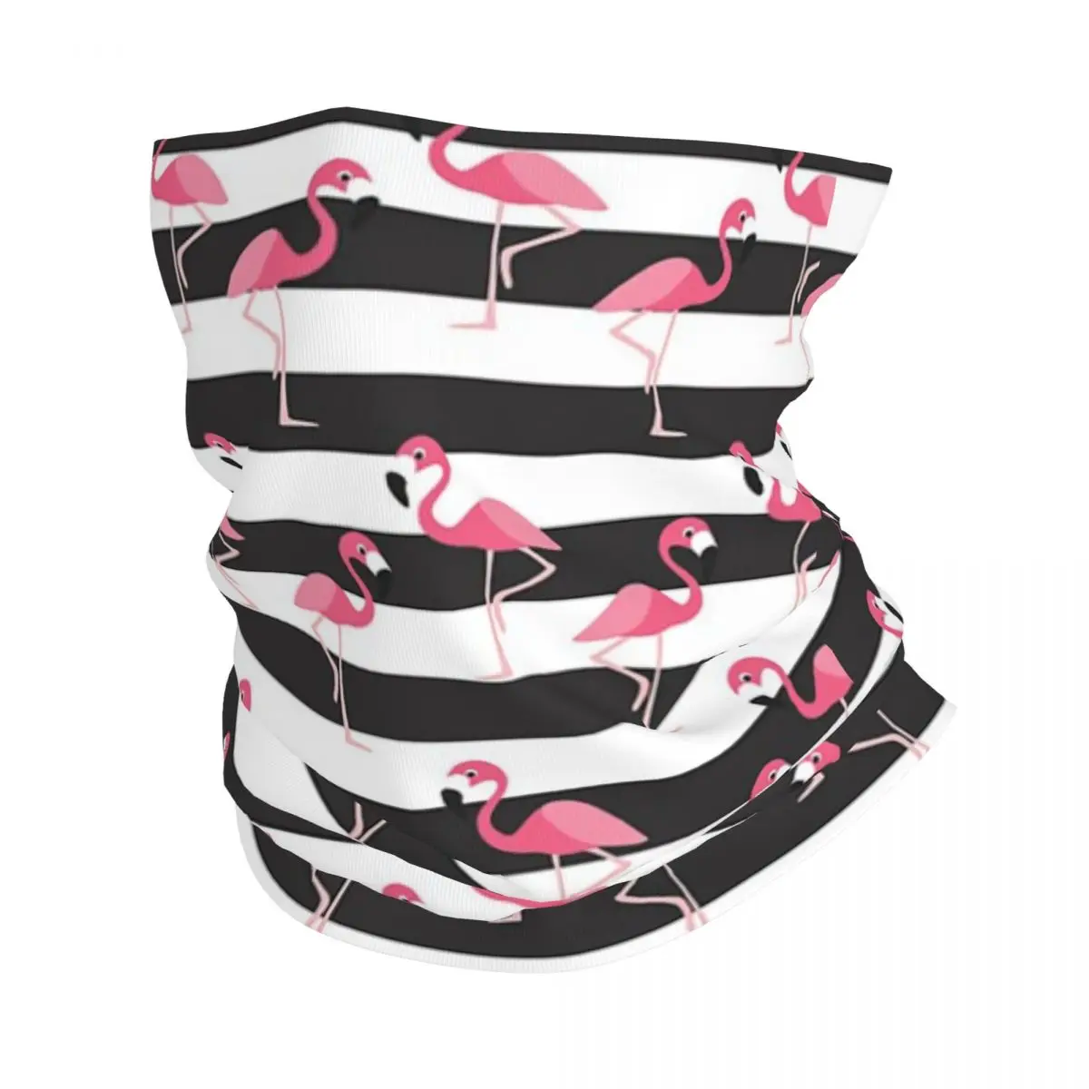 Flamingo Cactus Tropical Ruber Bandana Neck Gaiter Gedrukt Wrap Sjaal Warme Bivakmuts Rijden Unisex Volwassen Winddicht