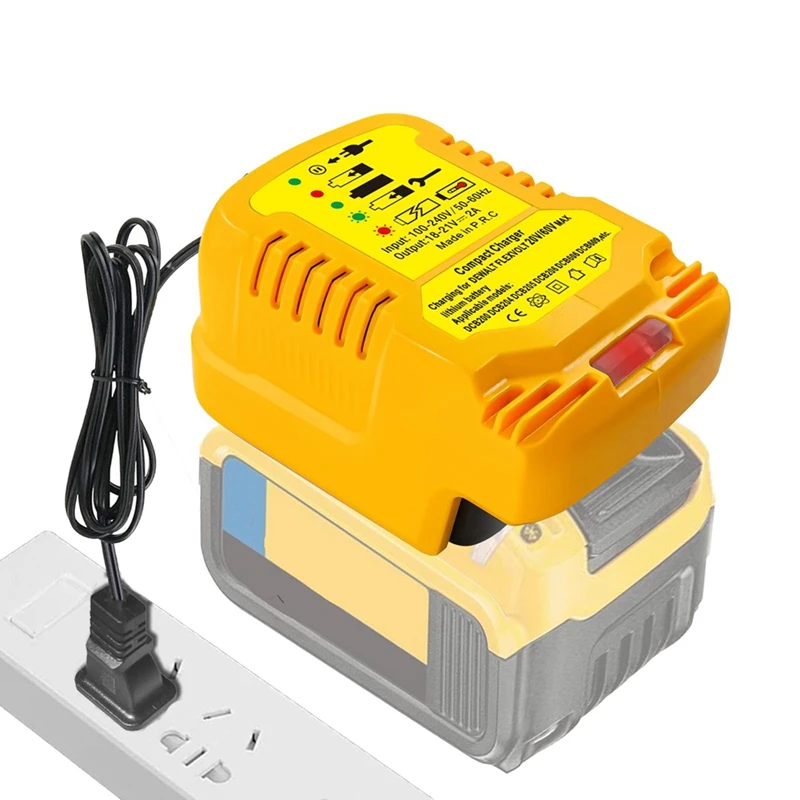 Mini Charger Replacement For Dewalt 20V Battery, Compatible With DCB112 For Dewalt 20V/60V MAX Lithium-Ion Batteries