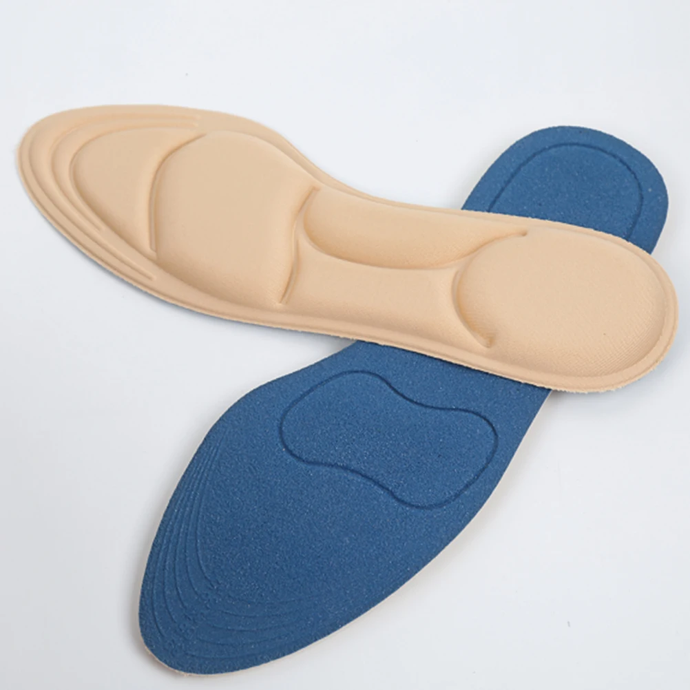 

5D Sports Insoles Shock Absorbing Breathable Massage Inserts Women Cushion Pad Foot Care Tools Sponge Pads Comfort Inserts