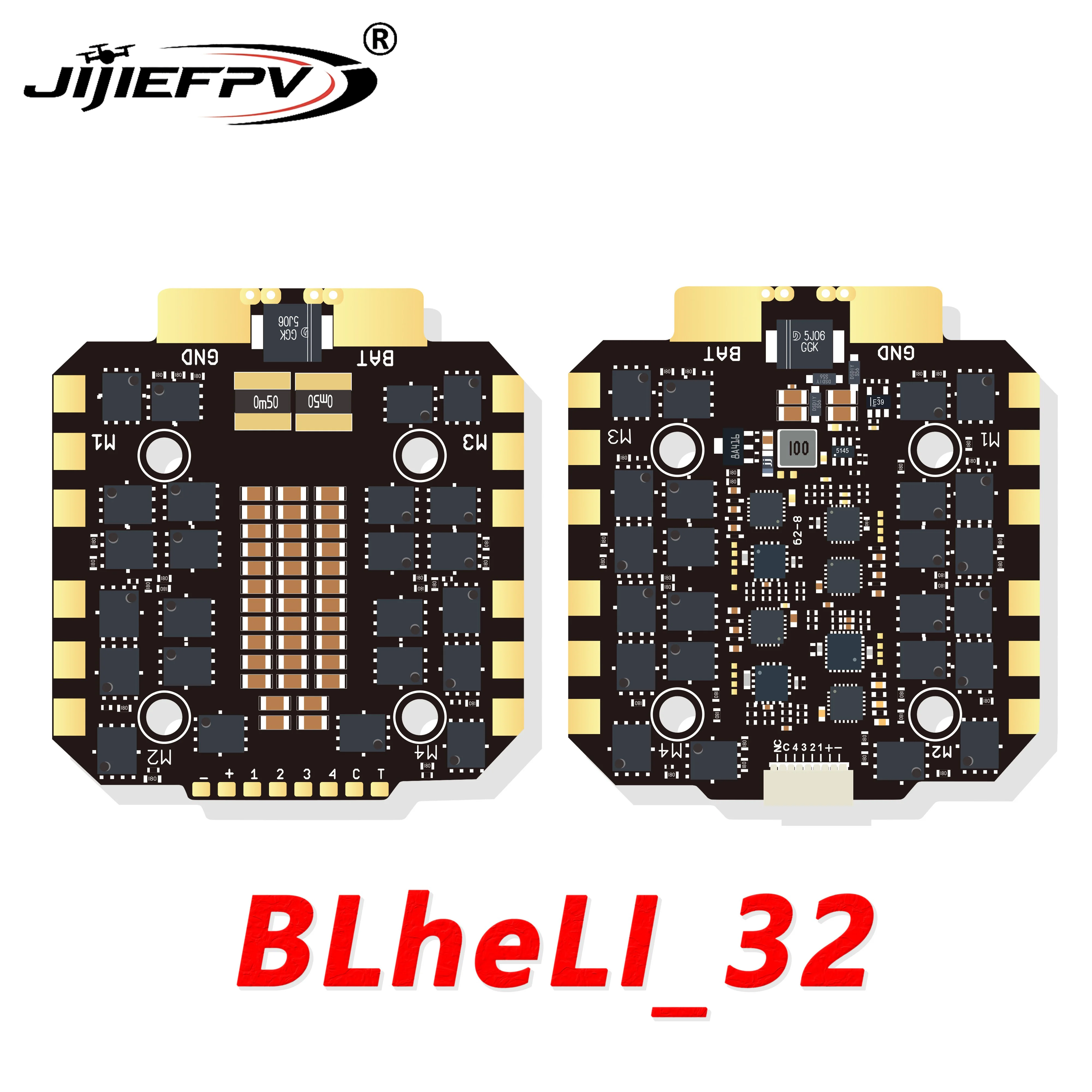 JIJIEFPV H743 BLheLl_32 32bit 120A 12S Stack ICM42688P H743 Flight Controller 120A 4in1 ESC 30.5X30.5mm 3-12S for FPV Dro