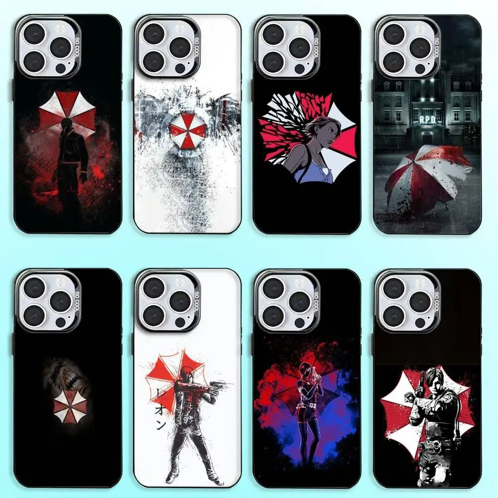 

R-RESIDENT GAME EVILS Phone Case For iPhone17,16,15,14,13,12,11 Plus,Pro Max Black Candy Matte Shockproof Cover