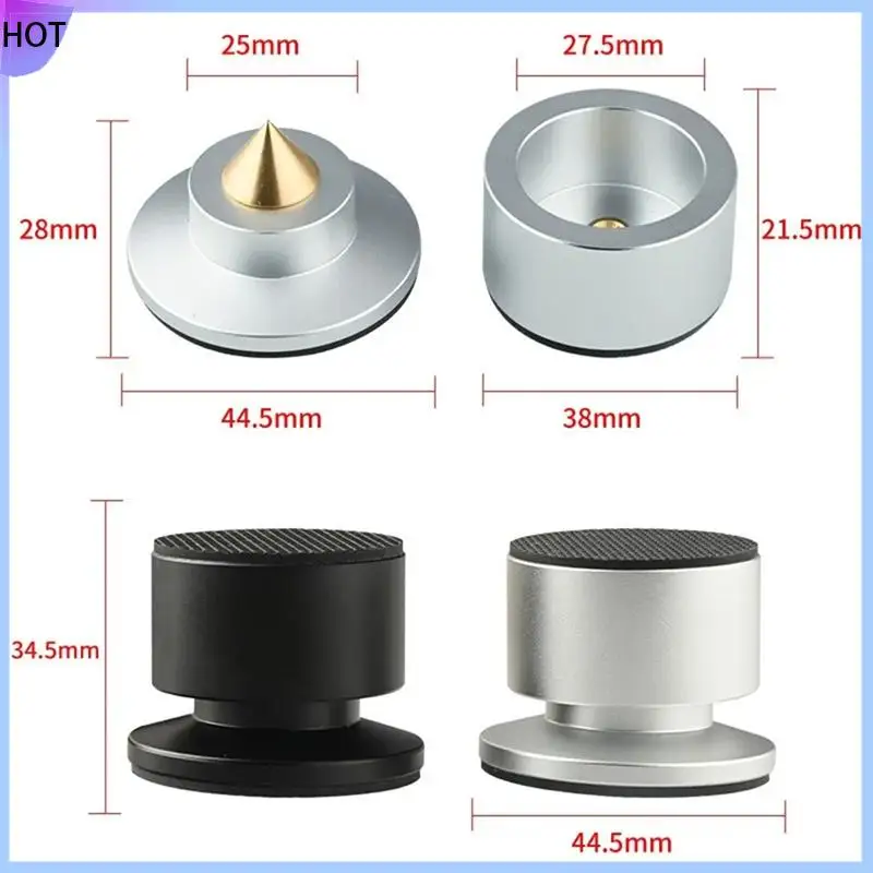 B45C 4세트 쇼크 스파이크 스프링 댐핑 패드 KTV 무대 스피커 알루미늄 절연 알루미늄 블랙