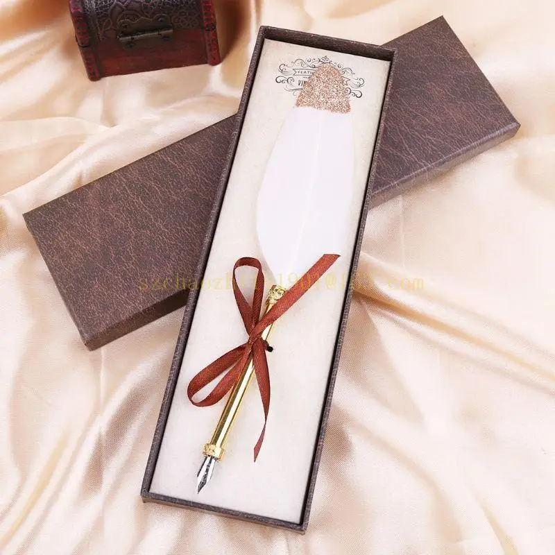 62ka Vintage Quill Dip White Fountain Fountain Pens Kalligraphie Schreibvorräte