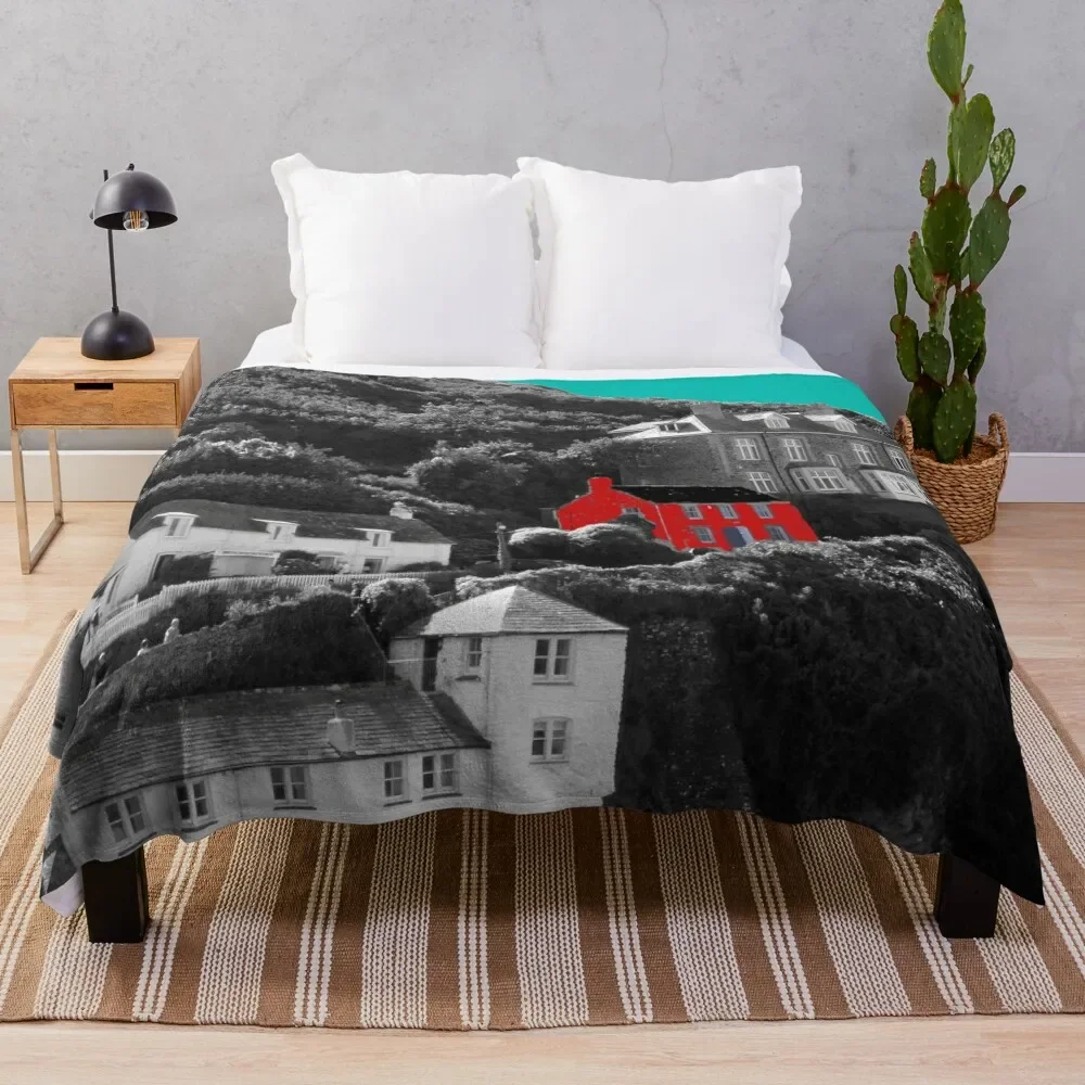 

DOC MARTIN'S HOUSE - PORT ISAAC (PORT WENN) NORTH CORNWALL Throw Blanket For Sofa Thin Bed linens halloween Blankets