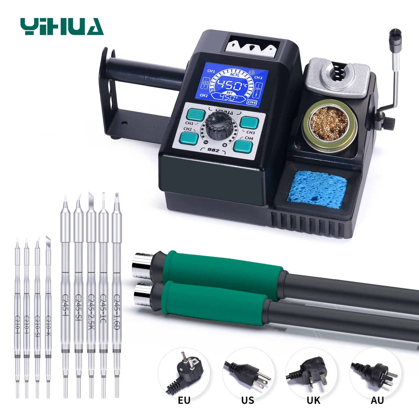 YIHUA 982 spłacana stacja lutownicza kompatybilna C210 uchwyt lutowniczy elektroniczna stacja lutownicza do spawania