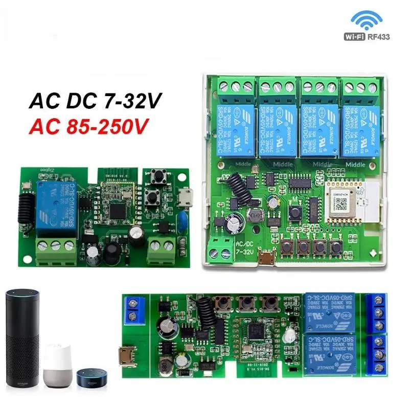 

Модуль реле Tuya Smart Switch с сухим контактом, 4 канала, 12В/24В/220В, с поддержкой Zigbee 1/2/4CH, требуется шлюз-хаб для установки на DIN-рейку