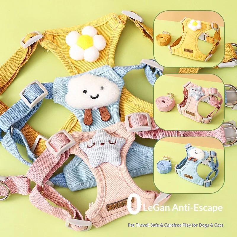 

Маленький цветок Облако Грудь Назад Кошка и собака Тяговая веревка Регулируемая майка Нагрудный ремень для домашних животных Товары для домашних животных Веревка для собак Оптовая продажа