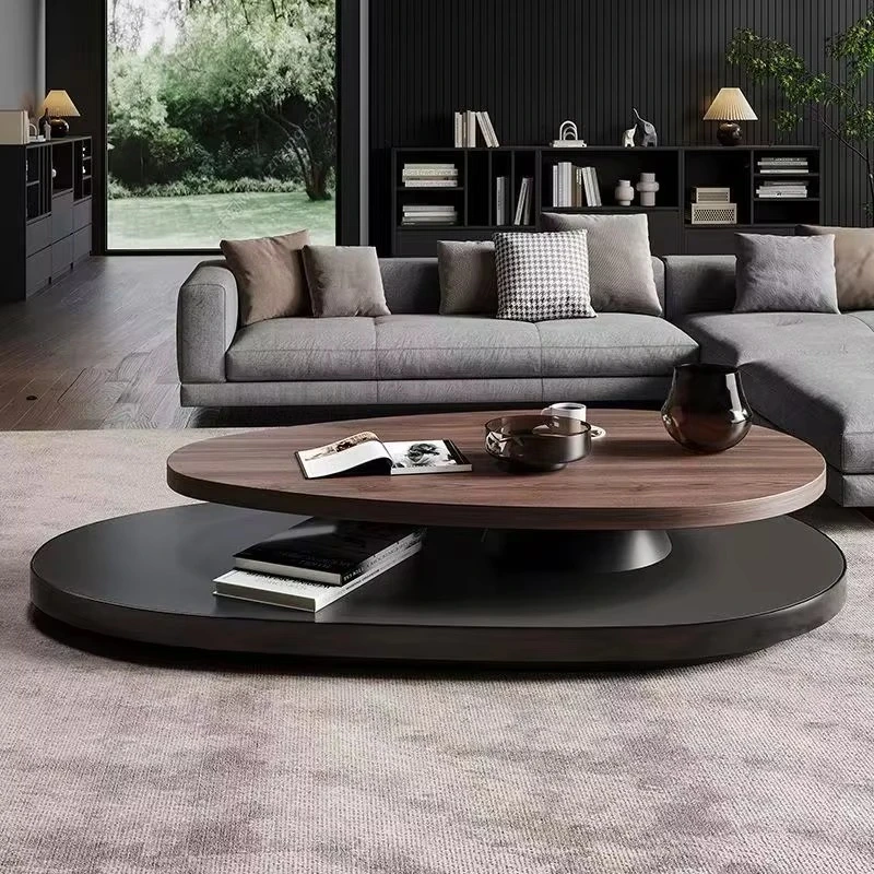 The retro minimalist coffee table is suitable for the living room, durable and full of creativity.