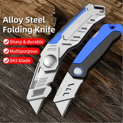 Grade Knife With Lock Portable Set Utility Knife Retractable Sharp Cut Heavy Duty Steel Break Folding Industrial