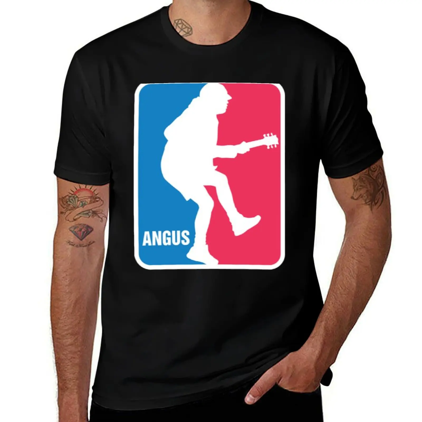Angus Young Angus Young Sport Logo T-Shirt Casual Trendy Short Sleeve T-Shirt