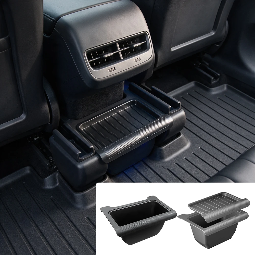 Boîte de rangement pour console centrale arrière de Tesla Model Y Juniper Model YL, organisateur sous le siège, accessoires pour ranger et organiser