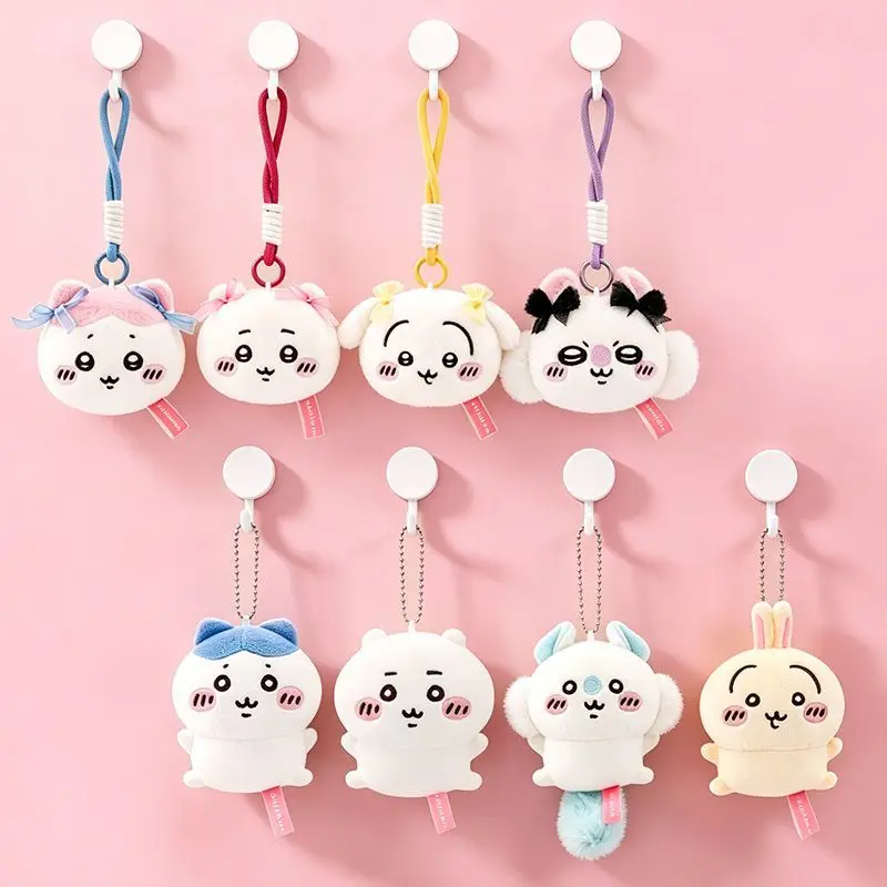 Kawaii Anime Chiikawa Series Mini Plush Key Ring Chii Flying Squirrel Hachiware Usagi Soft Doll keychain Bag Decor Accessories