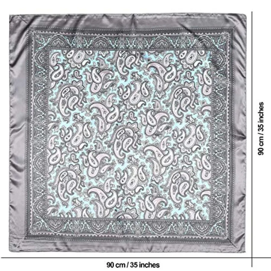 35 أوشحة رأس مربعة كبيرة من الساتان - 4 قطع من وشاح الرقبة يشبه الحرير، أغطية نوم للشعر للنساء، قماش ناعم وناعم مثالي لـ D