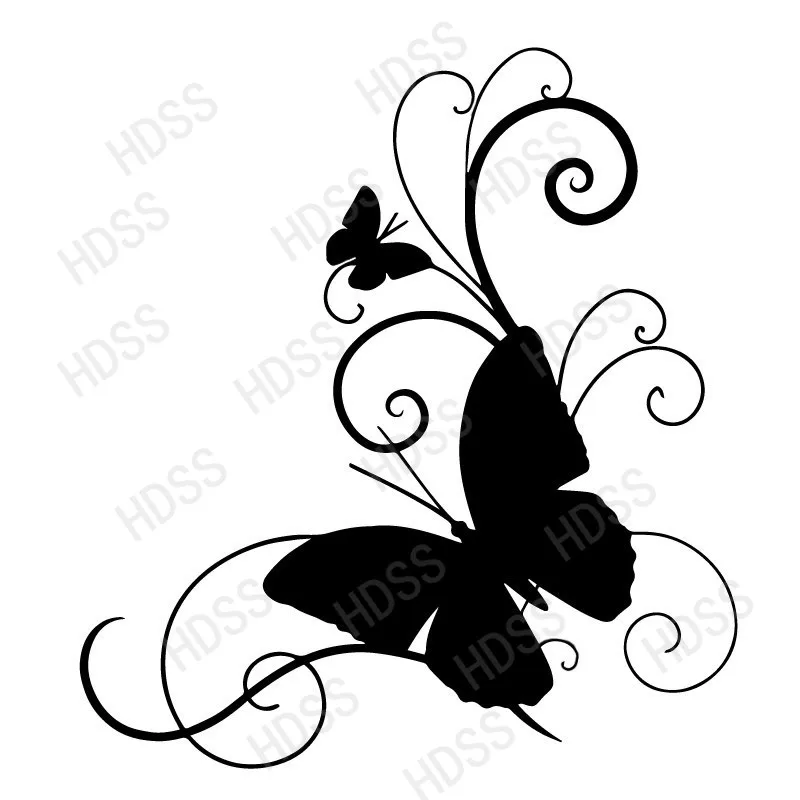 Personalized Butterfly Label for Automobile Design PVC Motorcycle Rear Window Label Cute Products and Automotive Accessories