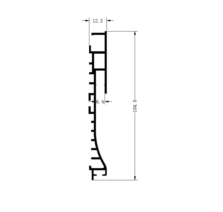 

1.5m/pcs led alu skirting aluminium profile extrusion bend led strip aluminum light channel plaster in led profile