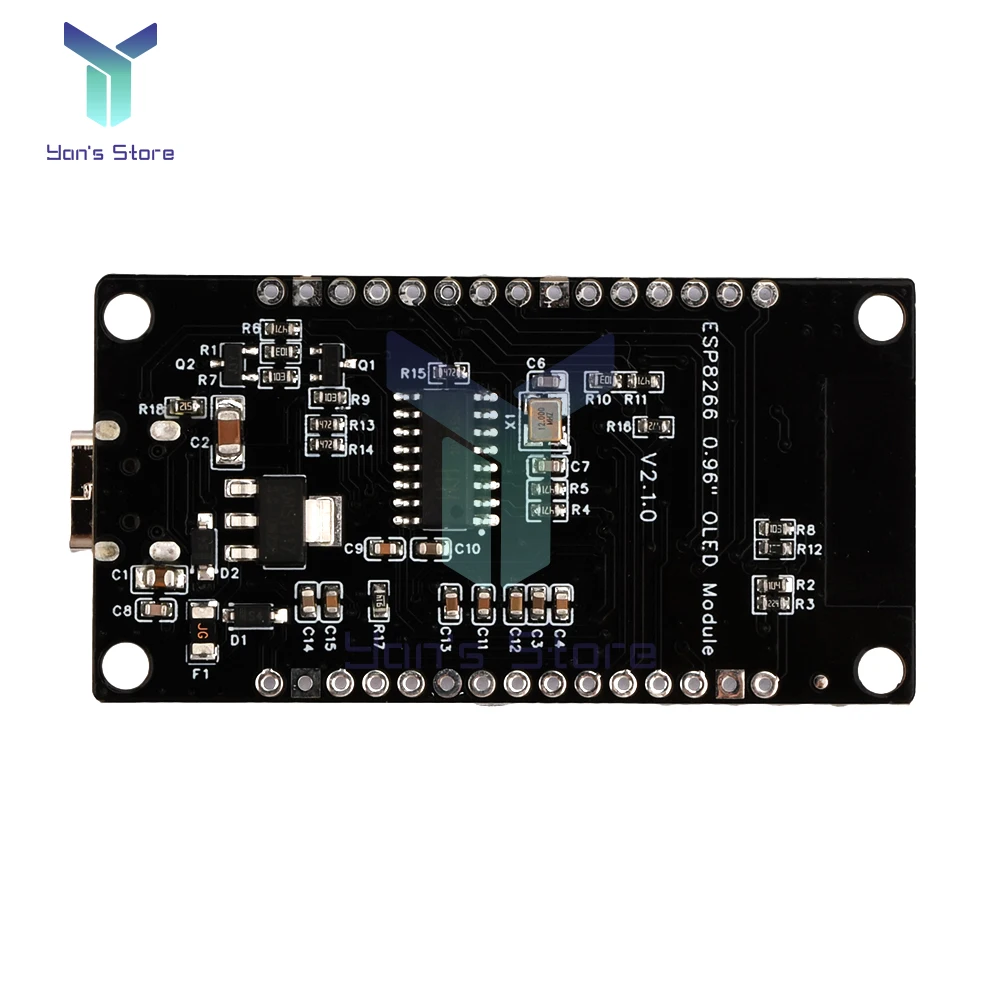 1pcs DC 3.3V-5V NodeMcu ESP8266 Development BOARD 0.96 OLED จอแสดงผล CH340C WiFi โมดูล Micro USB สำหรับ Arduino ESP8266