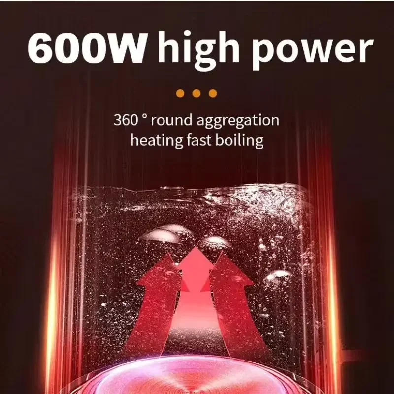 Przenośny czajnik elektryczny 500 ml ze stali nierdzewnej do herbaty, kawy, gorącej wody, hotelu, biura, kuchni, inteligentny czajnik
