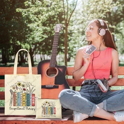 Borsa Tote da spiaggia iniziale in tela con motivo per terapia occupazionale da 2 pezzi con borsa per il trucco articoli essenziali da viaggio regali da spiaggia regali di compleanno