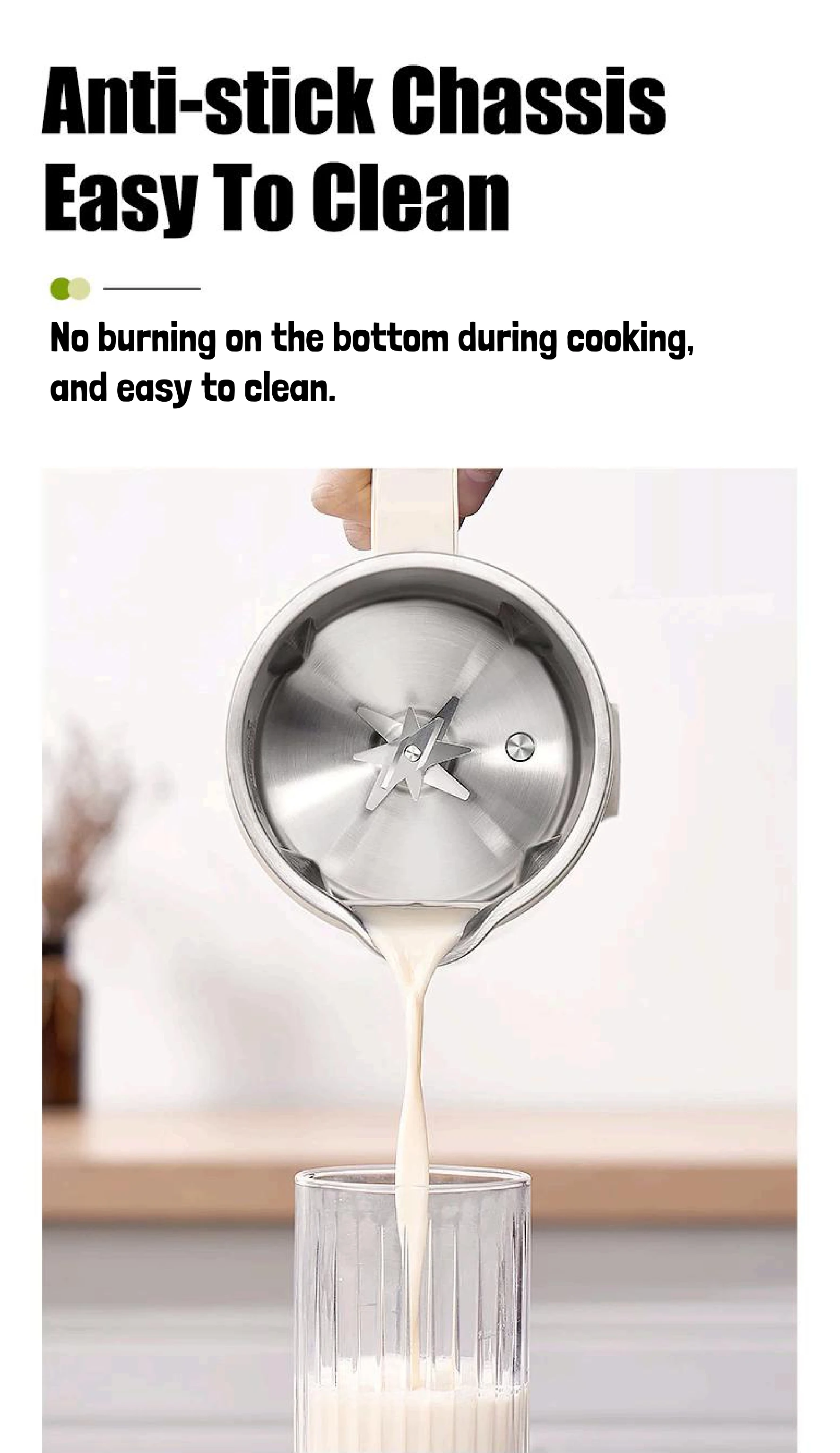 SUNATUR 600w Soybean Milk Maker - 800ml Heated Wall Breaking Machine, for Nut Vegetable (HB-B6K)