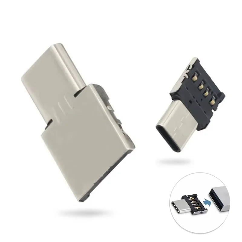 1-5PCS USB Type C Adapter Data Connector USB To Type-C Converter Type C Male to USB 2.0 Female For Macbook Xiaomi Huawei Phone