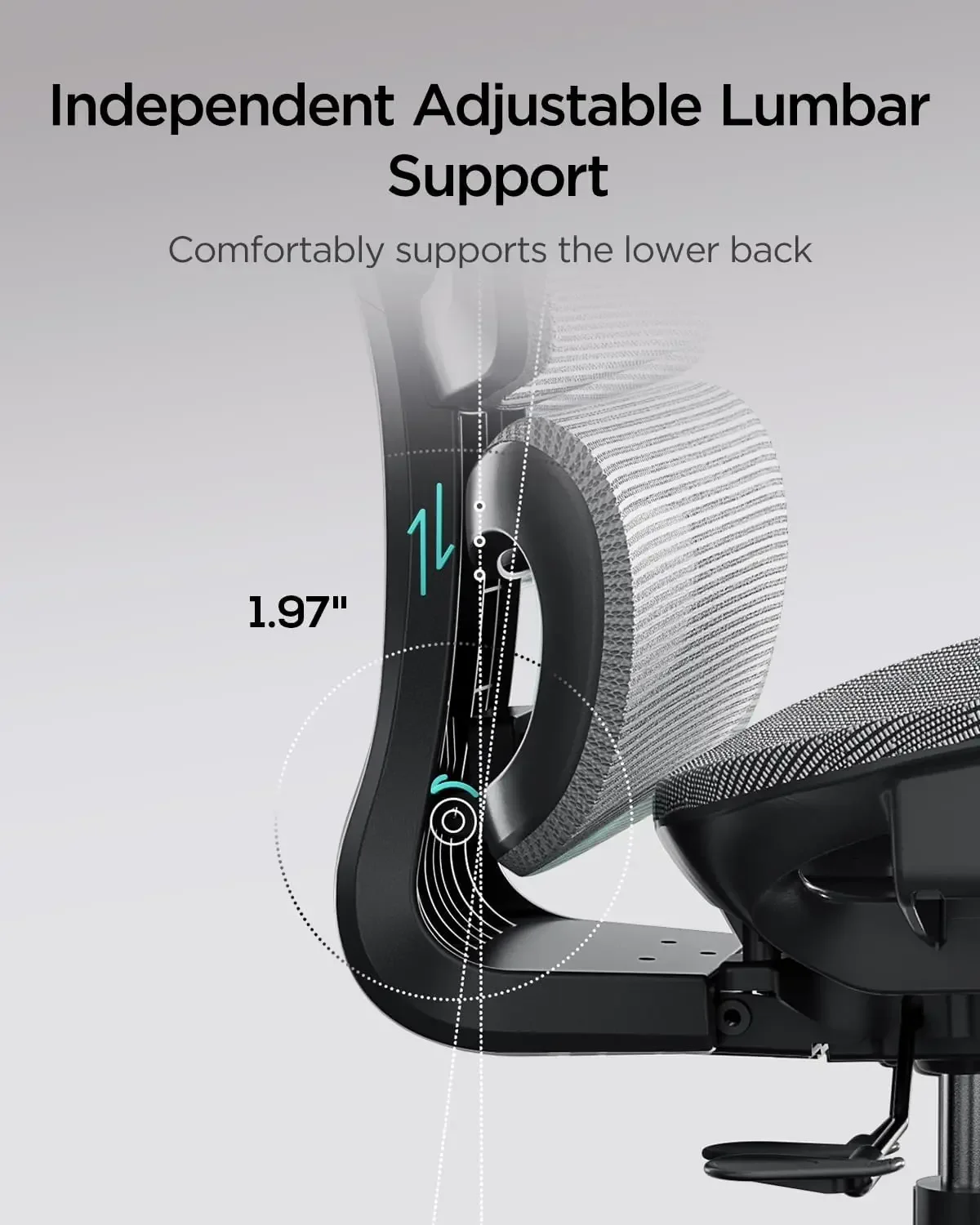 Hbada Ergonomic Office Chair with 3D Adjustable Armrests, Adjustable 3D Headrest High Back for Computer Chair, Big and Tall Mesh