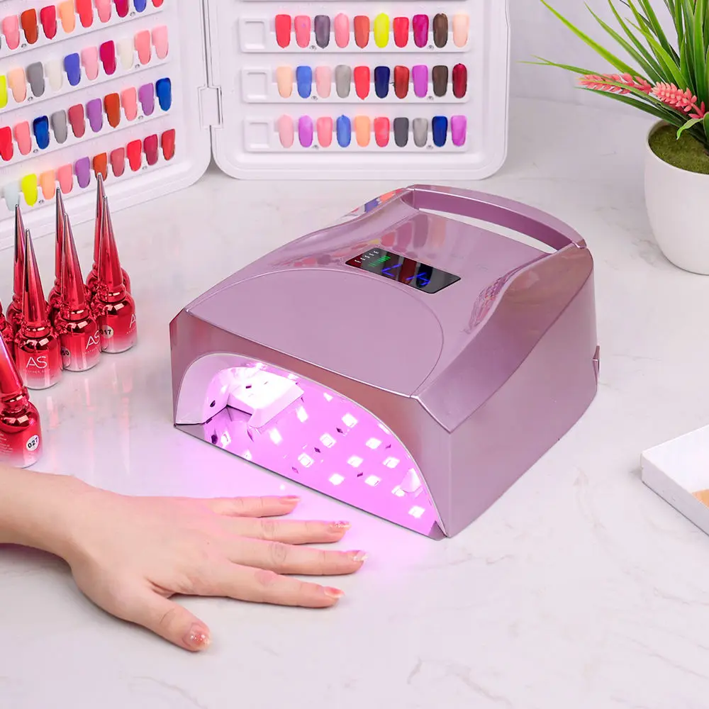 New Manicure  Intelligent Induction Dual Light Source  96W High Power Rechargeable Uv Led Nail Lamp Dryer