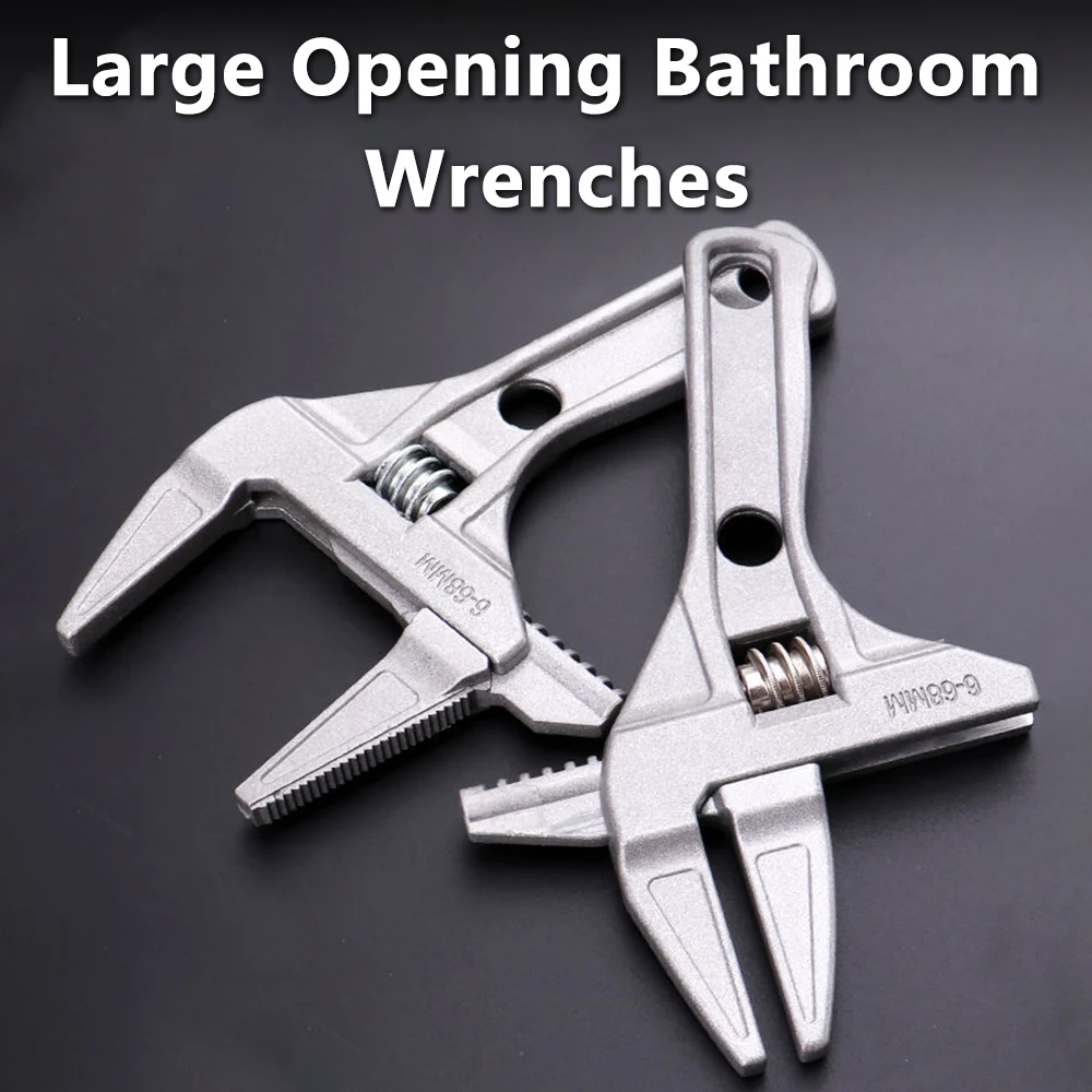 6-68mm Adjustable Wrench Universal Monkey Spanner Multi-function Plumbing Hand Tools Nut Sink Wrench Bathroom Spanner Hand Tools