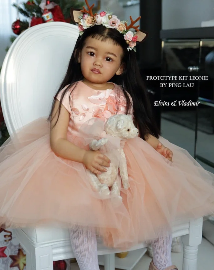 

SINO-BB 29-дюймовая эксклюзивная кукла Leonie Reborn Lovely Girl с длинными волосами