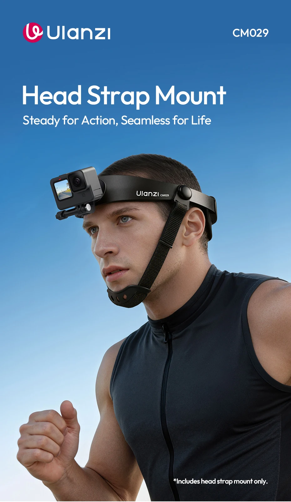 Ulanzi CM029 Kopfband 360 ° Schnellverstellrad für GoPro, Insta360, DJI Action, iPhone 17 Pro Max, Handys, Radfahren, Angeln, Vlog – Detail 1