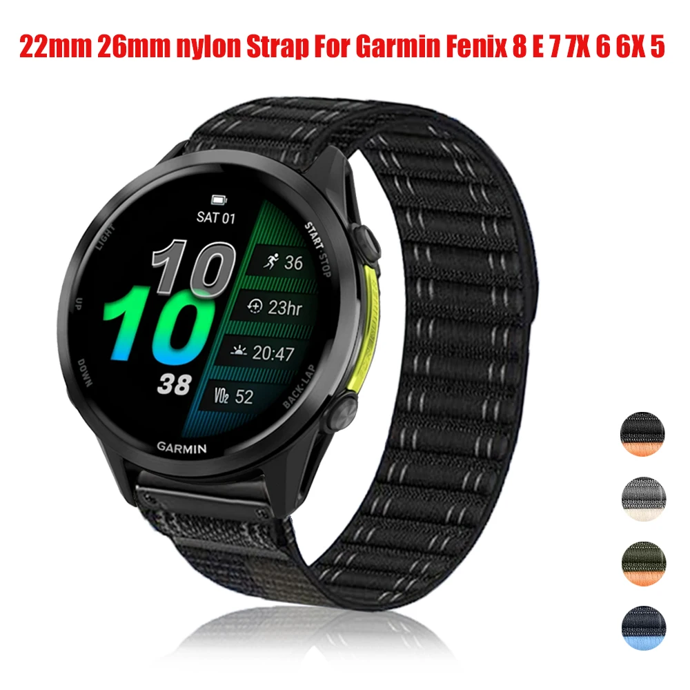

Нейлоновый ремешок-петля 26 мм 22 мм для Garmin Fenix E 8X 7 7X 6 6X 3, браслет для часов Instinct 3 2X/Forerunner 970 955, плетеный ремешок Correa