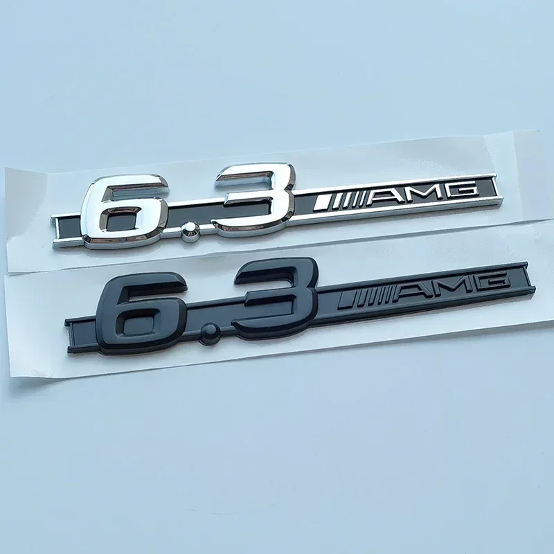 2 шт., 2013 г., старые плоские буквы, цифры, эмблема из АБС-пластика для Mercedes Benz C63 6,3 AMG, наклейка с логотипом бокового крыла автомобиля, хром, черный, красный