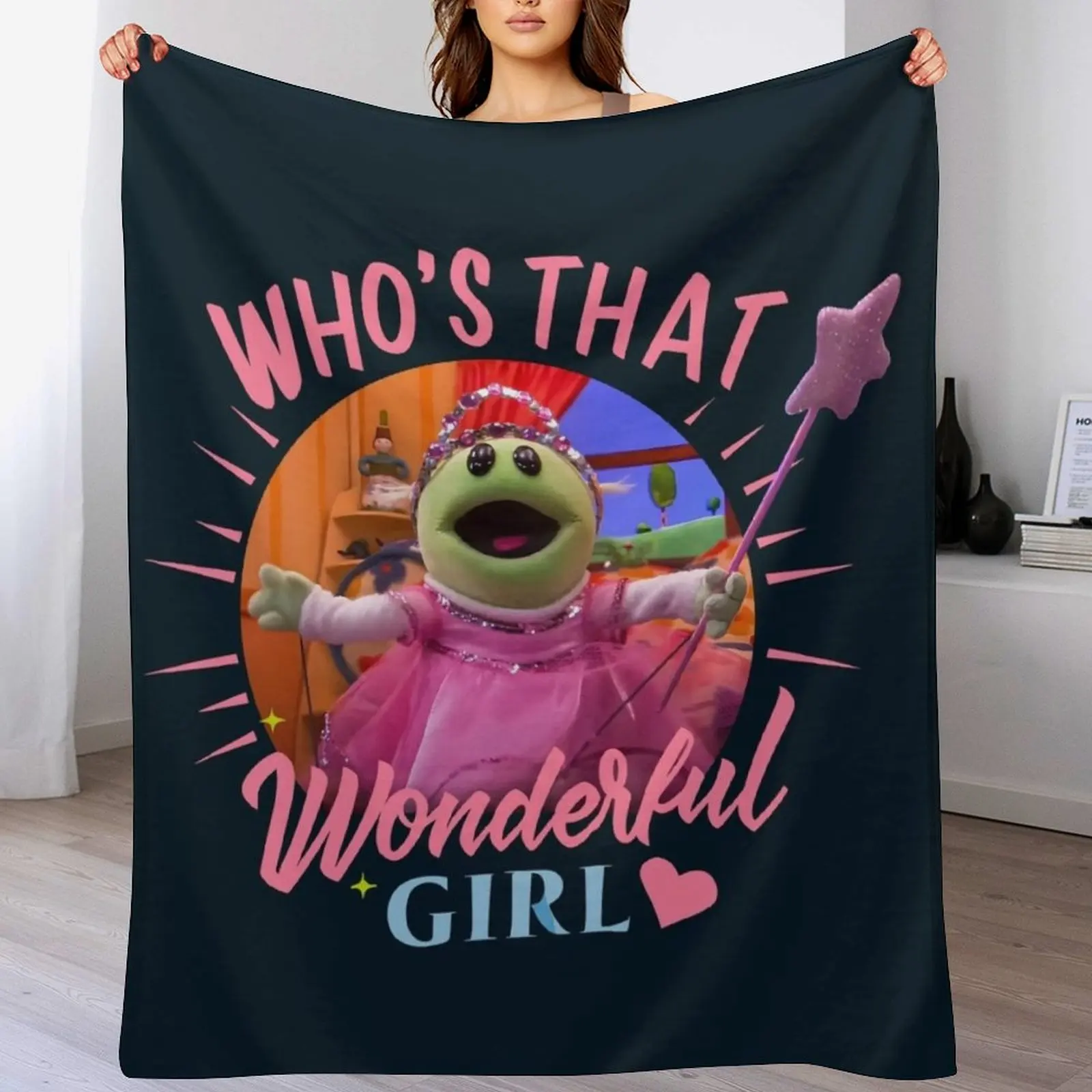 

Nanalan: Who's That Wonderful Girl - Kids' Show Monster Fun! Throw Blanket Sofa Cute Plaid funny gift Furrys Blankets