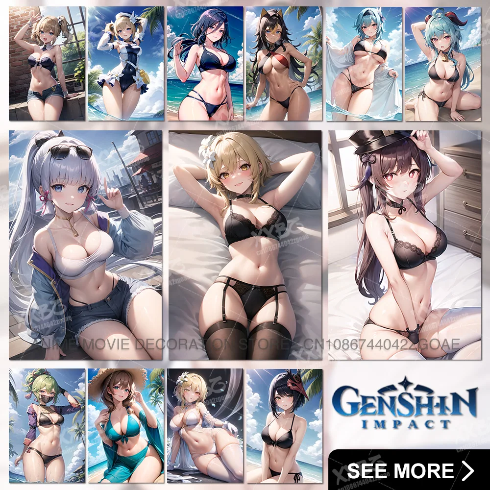 

Genshin Impact Wall Art Kamizato Ayaka Prints Home Decor Anime Poster Lumine Pictures Canvas Paintings For Living Room No Frame