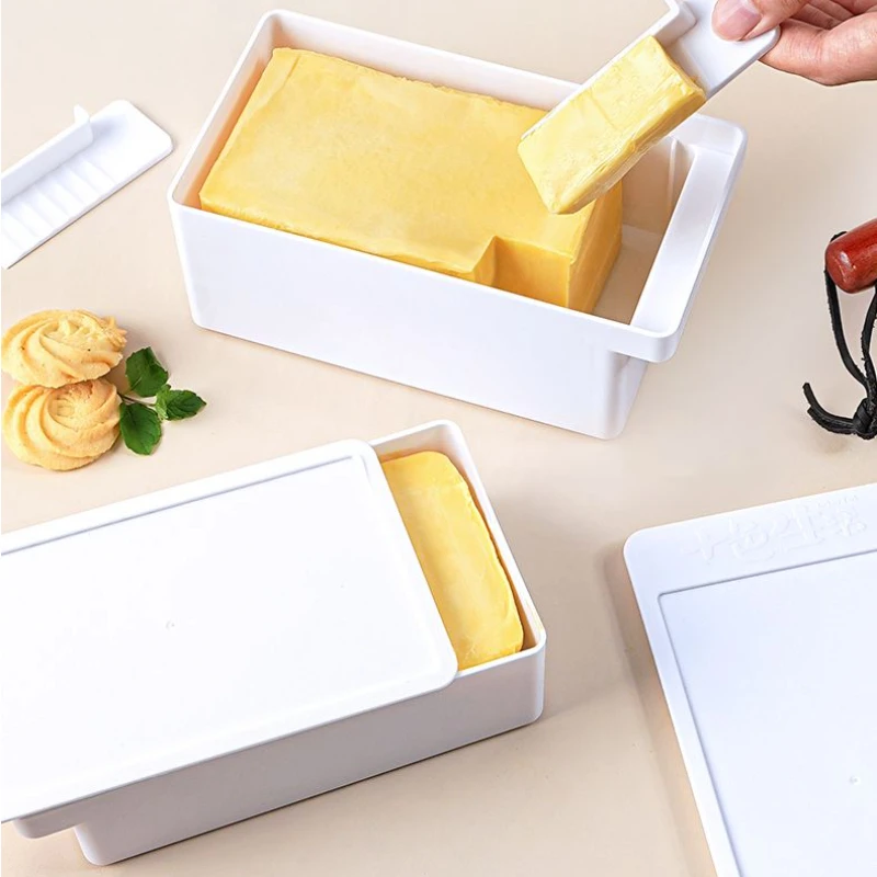 Household Butter Storage Box Cheese Cutter Refrigerator Frozen Cheese Slice Preservation Storage Containers Kitchen Accessories