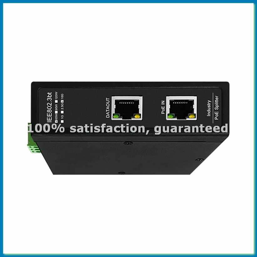 10Gbe Industrial POE Splitter Port Isolation Optional Power Outputs 60W 6KV Surge Protection DC Outputs 24V-A31R