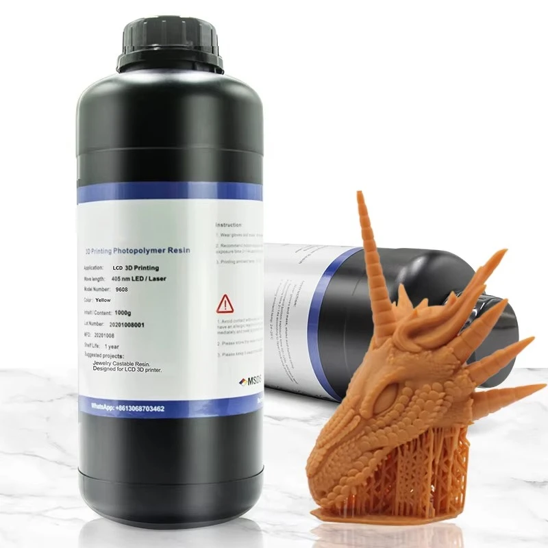 1kg/500g High Resolution UV Photosensitive Liquid Resin for Jewelry Cast 3D Printing Equipment