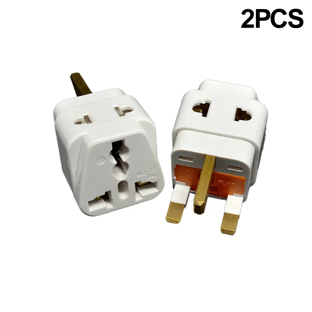 2-PACK UK Plug Adapter 13A Travel Adapter US/EU/World To UK Plug Adapter Perfect For International Travelers High Quality