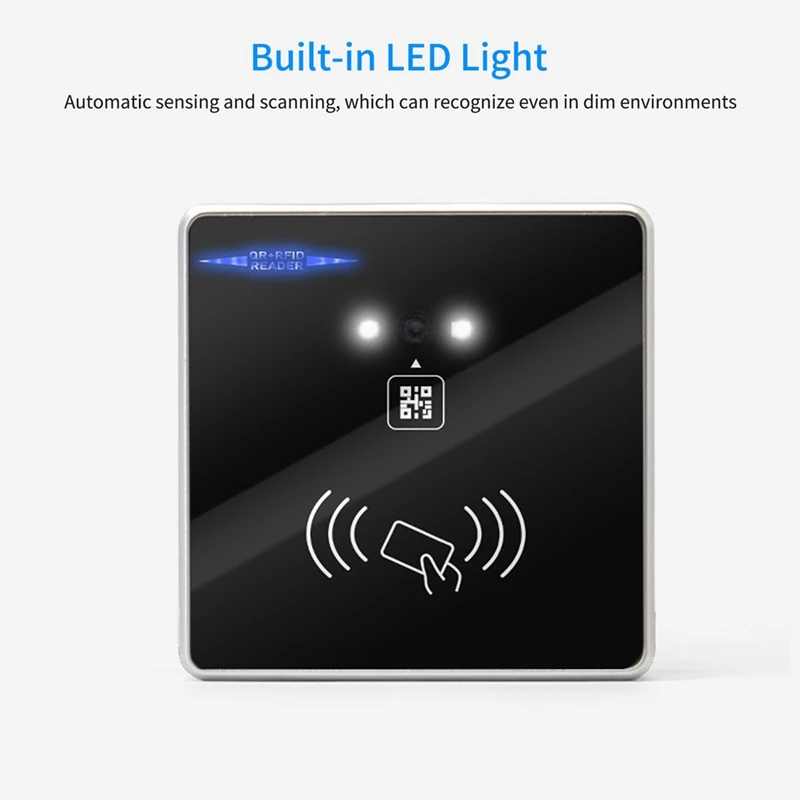 Embedded 1D 2D Barcode Scanner QR Bar Code RFID Card Reader Wiegand Connection Self-Induction For Gate Machine