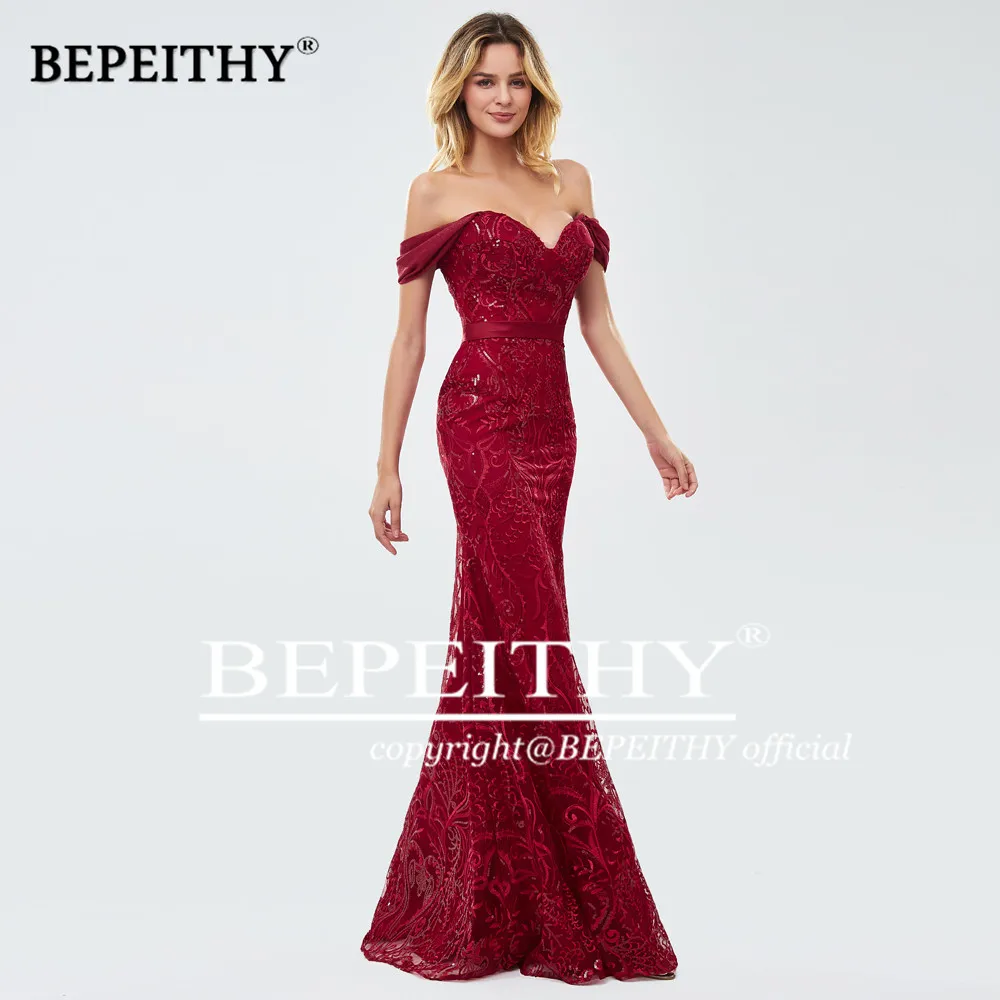 BEPEITHY Customized Mermaid Prom Dress Vestidos De Graduación Lace Plus Size Evening Gowns Elegant Party Dresses For Women 2023