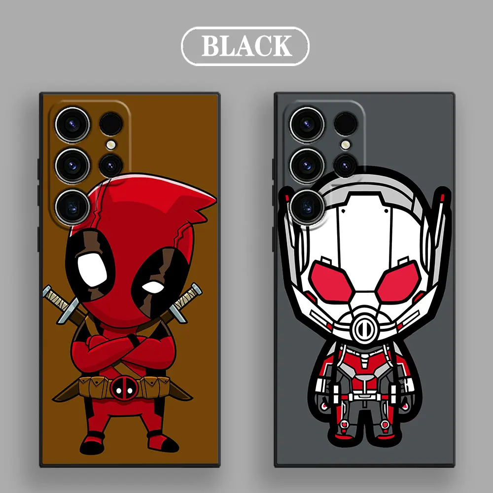 Cartoon Marvel Phone Case For Samsung Galaxy S24 Ultra Cases S23 S21 S20 FE S22 9 Plus Note 20 Ultra Silicone Cover Groot Rocket