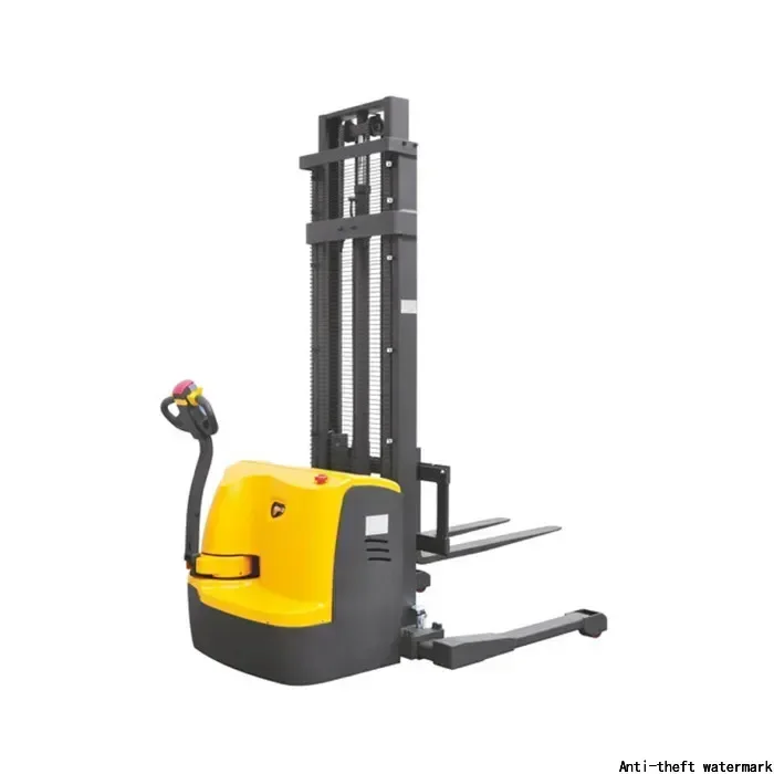 2026 Hot selling1.5t 2t 2.5 Ton Walking Type Stacker Lithium Battery Reach Truck Full Electric Stacker With Straddle Legs